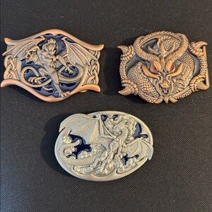 DRAGON THEMED BELT BUCKLES